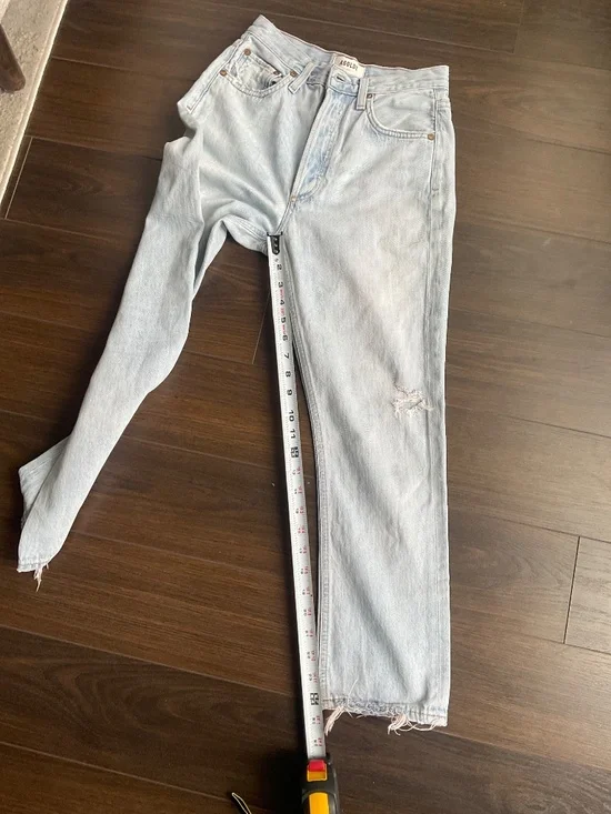 Agolde Riley Straight Leg Cropped Denim - Picture 5 of 6